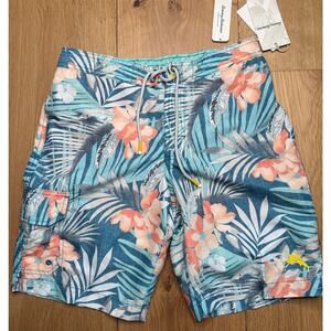 NWT Tommy Bahama Baja Jungle Royale Men's Mesh Swim Trunks with Pockets SMALL